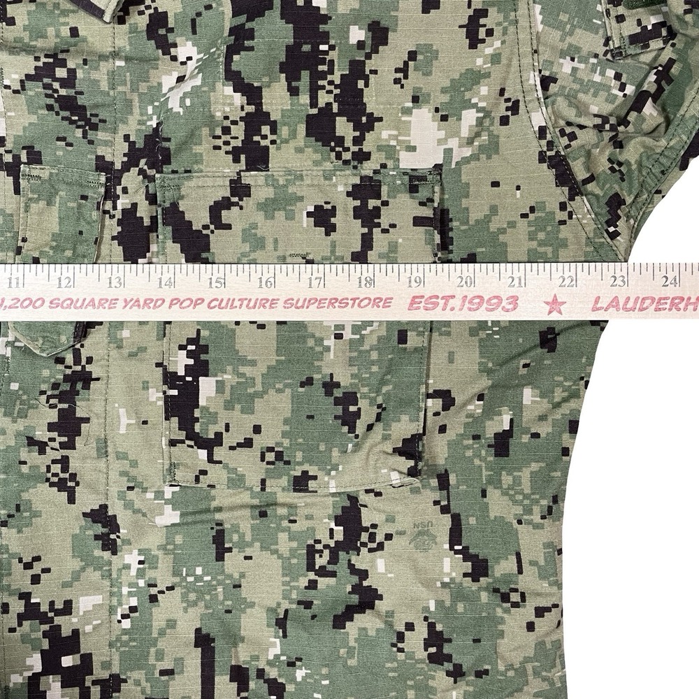 US Navy Nwu Type iii Green Digital Blouse Size Medium Long Ripstop - Picture 11 of 12